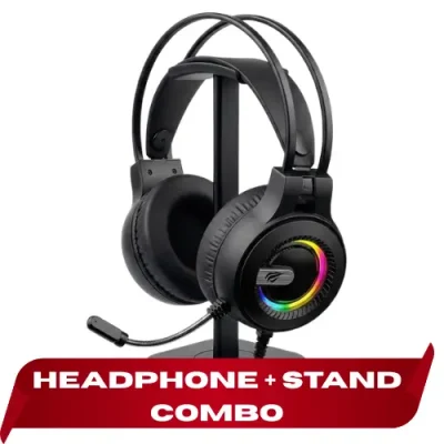 Havit H2040D Gaming Headphone With Headphone Stand | Combo Pack