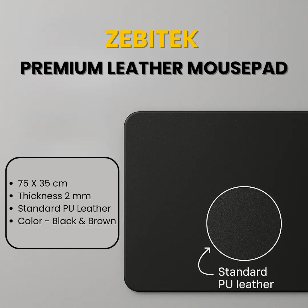 ZebiTek Premium Leather Mousepad - Image 3