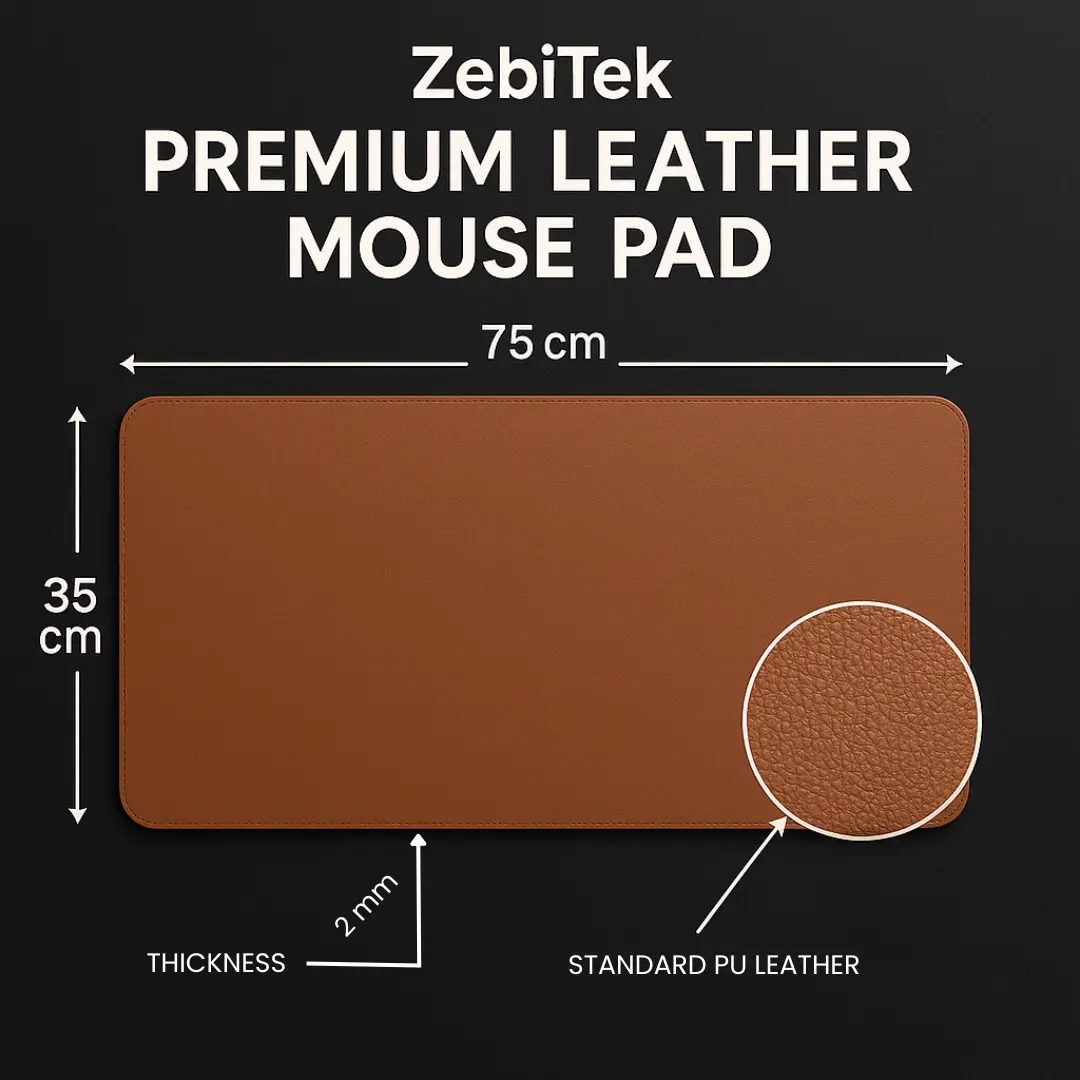 ZebiTek Premium Leather Mousepad - Image 4